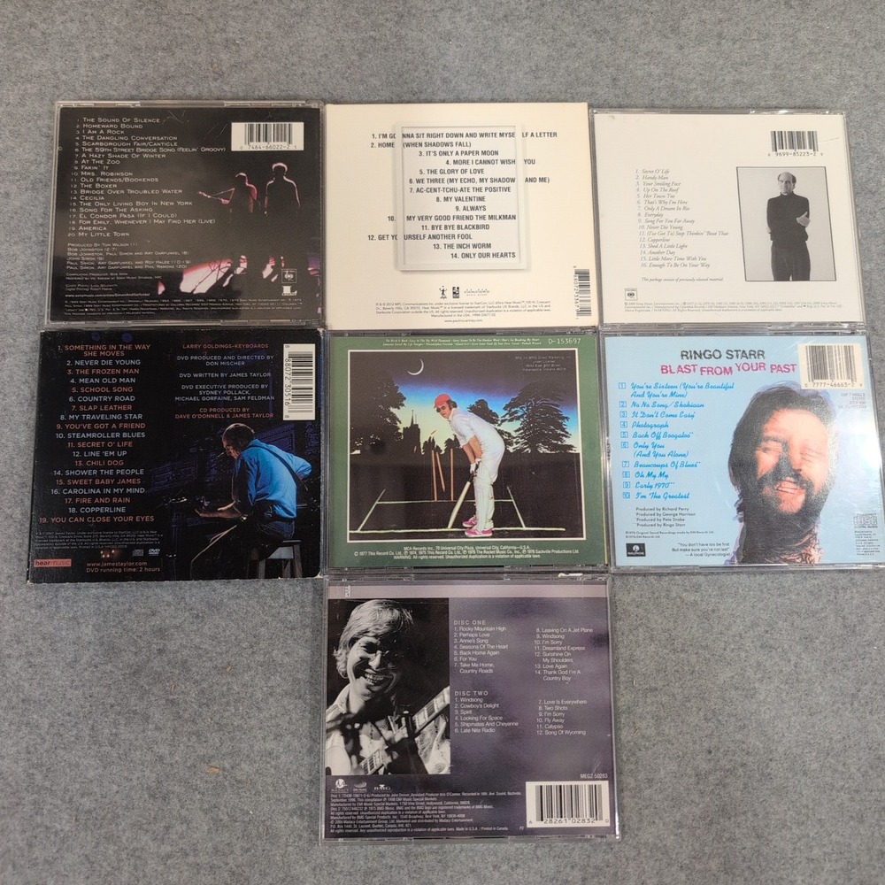 7 CD Legends Lot Simon & Garfunkel Paul McCartney Elton John James Taylor Denver - Picture 2 of 2